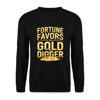 Gold Rush Adventure Gold Prospector Treasure Hunt - Unisex Sweatshirt - black - Front - Alina (178cm) & Michal (187cm)
