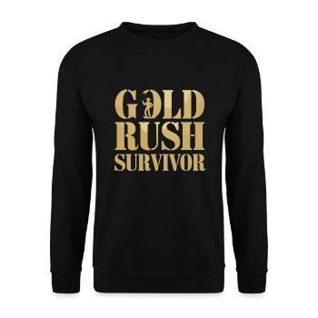 Gold Rush Adventure Gold Prospector Treasure Hunt - Unisex Sweatshirt - black - Front - Alina (178cm) & Michal (187cm)