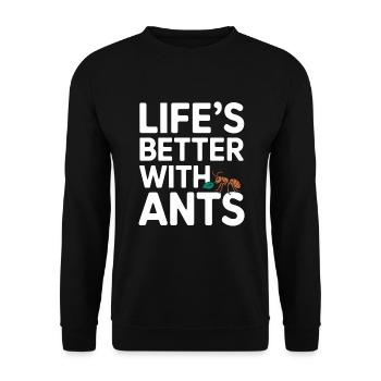 Fourmilier passionné fourmi gardant fourmis colonie constructeur - Sweat-shirt Unisexe - noir - Devant - Alina (178cm) & Michal (187cm)