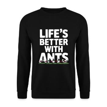 Ant Farm Enthusiast Ant Keeping Ant Colony Builder - Unisex Pullover - Schwarz - Vorne - Alina (178cm) & Michal (187cm)
