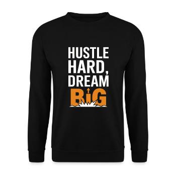 Agitation entrepreneuriale et bourreau de travail en affaires - Sweat-shirt Unisexe - noir - Devant - Alina (178cm) & Michal (187cm)