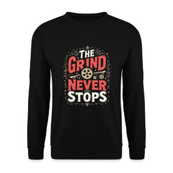 Agitation entrepreneuriale et bourreau de travail en affaires - Sweat-shirt Unisexe - noir - Devant - Alina (178cm) & Michal (187cm)