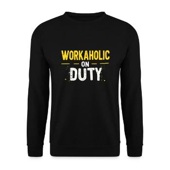 Ambitious goals and hustle culture - Unisex Sweatshirt - black - Front - Alina (178cm) & Michal (187cm)