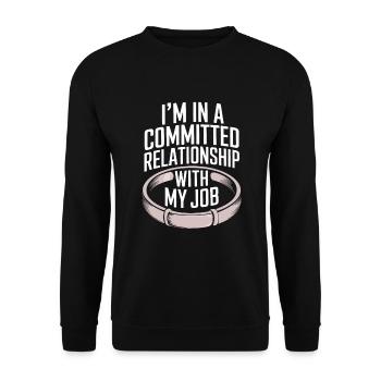 Ambitious goals and hustle culture - Unisex Sweatshirt - black - Front - Alina (178cm) & Michal (187cm)