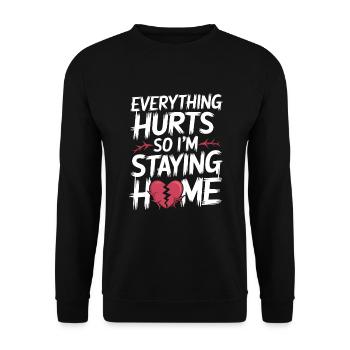 Introversion Style alternatif Émotionnel - Sweat-shirt Unisexe - noir - Devant - Alina (178cm) & Michal (187cm)