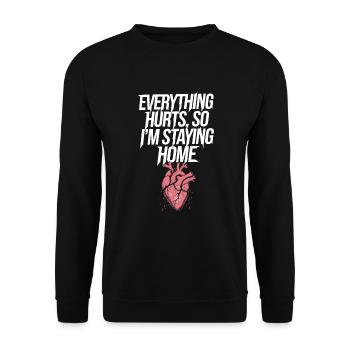 Introversion Style alternatif Émotionnel - Sweat-shirt Unisexe - noir - Devant - Alina (178cm) & Michal (187cm)