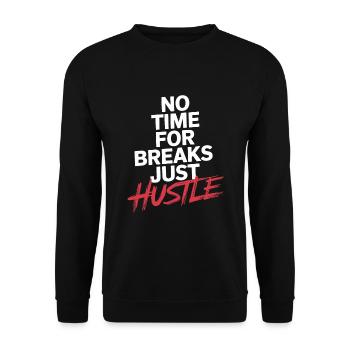Agitation entrepreneuriale et bourreau de travail en affaires - Sweat-shirt Unisexe - noir - Devant - Alina (178cm) & Michal (187cm)