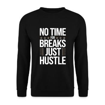 Agitation entrepreneuriale et bourreau de travail en affaires - Sweat-shirt Unisexe - noir - Devant - Alina (178cm) & Michal (187cm)