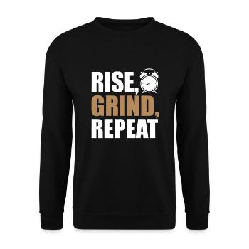Agitation entrepreneuriale et bourreau de travail en affaires - Sweat-shirt Unisexe - noir - Devant - Alina (178cm) & Michal (187cm)