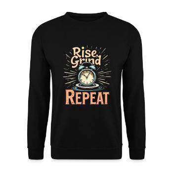 Agitation entrepreneuriale et bourreau de travail en affaires - Sweat-shirt Unisexe - noir - Devant - Alina (178cm) & Michal (187cm)