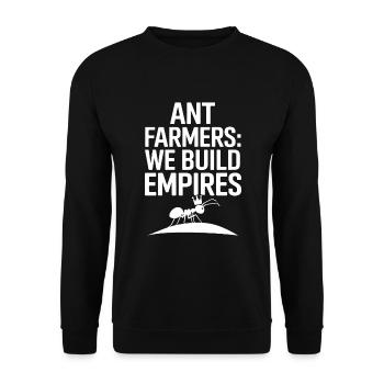 Explorez le monde fascinant de l’élevage des fourmis avec - Sweat-shirt Unisexe - noir - Devant - Alina (178cm) & Michal (187cm)