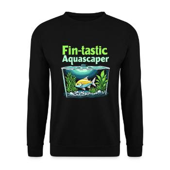 Aquascaping Enthusiast Underwater Gardening - Unisex Sweatshirt - black - Front - Alina (178cm) & Michal (187cm)