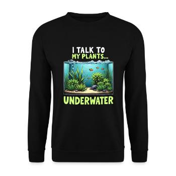 Aquascaping Enthusiast Underwater Gardening - Unisex Sweatshirt - black - Front - Alina (178cm) & Michal (187cm)