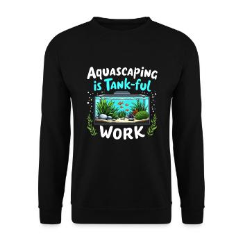 Aquascaping Enthusiast Underwater Gardening - Unisex Sweatshirt - black - Front - Alina (178cm) & Michal (187cm)