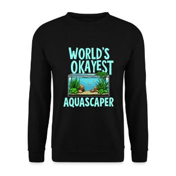 Aquascaping Enthusiast Underwater Gardening - Unisex Sweatshirt - black - Front - Alina (178cm) & Michal (187cm)