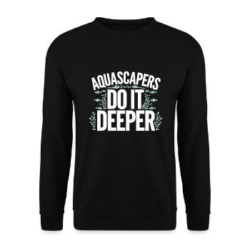 Aquascaping Enthusiast Underwater Gardening - Unisex Sweatshirt - black - Front - Alina (178cm) & Michal (187cm)