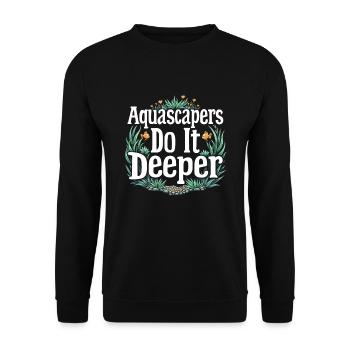 Aquascaping Enthusiast Underwater Gardening - Unisex Sweatshirt - black - Front - Alina (178cm) & Michal (187cm)