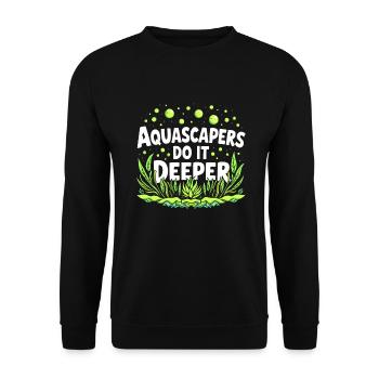 Aquascaping Enthusiast Underwater Gardening - Unisex Sweatshirt - black - Front - Alina (178cm) & Michal (187cm)