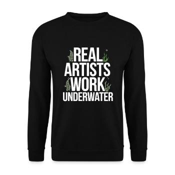 Aquascaping Enthusiast Underwater Gardening - Unisex Sweatshirt - black - Front - Alina (178cm) & Michal (187cm)