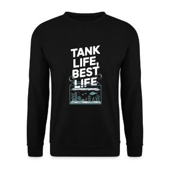 Aquascaping Enthusiast Underwater Gardening - Unisex Sweatshirt - black - Front - Alina (178cm) & Michal (187cm)