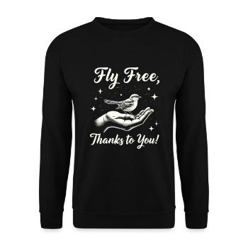 Passionné par le sauvetage des oiseaux et la faune sauvage - Sweat-shirt Unisexe - noir - Devant - Alina (178cm) & Michal (187cm)