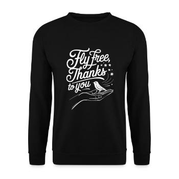 Passionné par le sauvetage des oiseaux et la faune sauvage - Sweat-shirt Unisexe - noir - Devant - Alina (178cm) & Michal (187cm)
