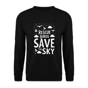 Passionné par le sauvetage des oiseaux et la faune sauvage - Sweat-shirt Unisexe - noir - Devant - Alina (178cm) & Michal (187cm)