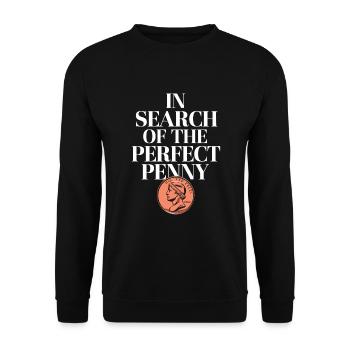 Coin Collector Coin Collection Numismatic History - Unisex Pullover - Schwarz - Vorne - Alina (178cm) & Michal (187cm)