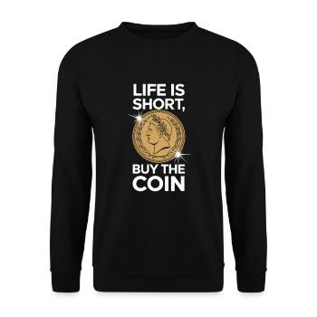Coin Collector Coin Collection Numismatic History - Unisex Sweatshirt - black - Front - Alina (178cm) & Michal (187cm)