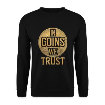 Coin Collector Coin Collection Numismatic History - Unisex Pullover - Schwarz - Vorne - Alina (178cm) & Michal (187cm)