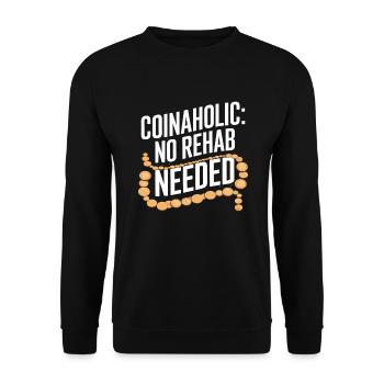 Coin Collector Coin Collection Numismatic History - Unisex Pullover - Schwarz - Vorne - Alina (178cm) & Michal (187cm)
