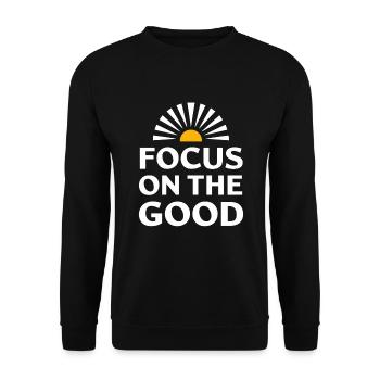 Harness Positivity And Mental Well-Being Through - Unisex Pullover - Schwarz - Vorne - Alina (178cm) & Michal (187cm)