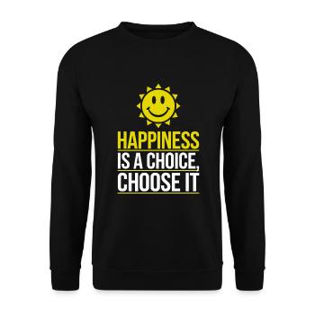 Harness Positivity And Mental Well-Being Through - Unisex Sweatshirt - black - Front - Alina (178cm) & Michal (187cm)