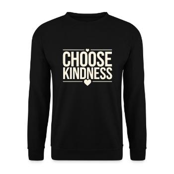 Harness Positivity And Mental Well-Being Through - Unisex Sweatshirt - black - Front - Alina (178cm) & Michal (187cm)