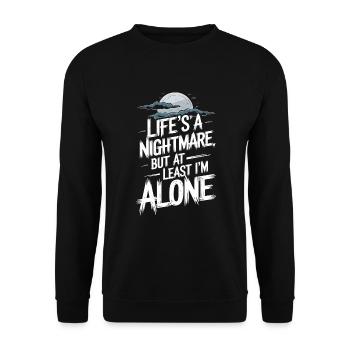 Introversion Style alternatif Émotionnel - Sweat-shirt Unisexe - noir - Devant - Alina (178cm) & Michal (187cm)