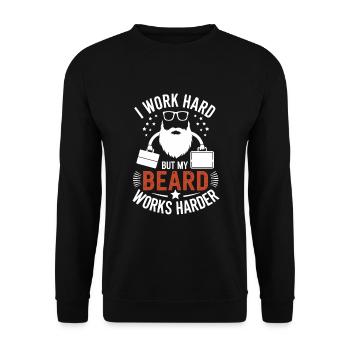 Bearded Professional Work Life Beard Pride Bearded - Unisex Sweatshirt - black - Front - Alina (178cm) & Michal (187cm)