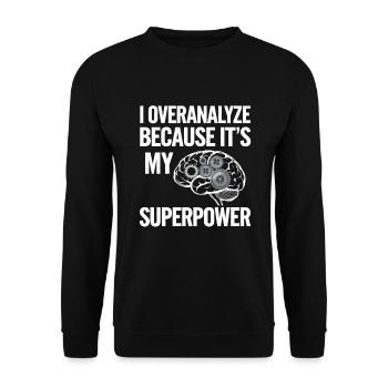 Mental Health Advocate Therapy Support Emotional - Unisex Sweatshirt - black - Front - Alina (178cm) & Michal (187cm)