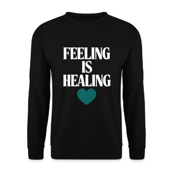 Mental Health Advocate Therapy Support Emotional - Unisex Sweatshirt - black - Front - Alina (178cm) & Michal (187cm)