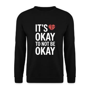 Mental Health Advocate Therapy Support Emotional - Unisex Pullover - Schwarz - Vorne - Alina (178cm) & Michal (187cm)