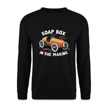 Boîte à savon alimentée par gravité Soap Box Racing Adventure pour le bricolage - Sweat-shirt Unisexe - noir - Devant - Alina (178cm) & Michal (187cm)