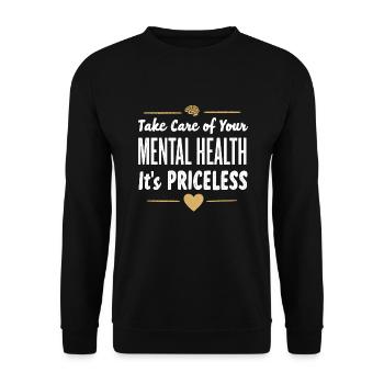 Mental Health Advocate Therapy Support Emotional - Unisex Sweatshirt - black - Front - Alina (178cm) & Michal (187cm)