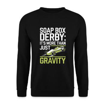 Boîte à savon alimentée par gravité Soap Box Racing Adventure pour le bricolage - Sweat-shirt Unisexe - noir - Devant - Alina (178cm) & Michal (187cm)