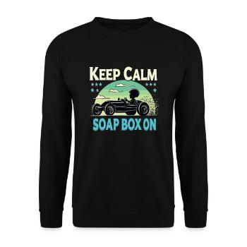 Boîte à savon alimentée par gravité Soap Box Racing Adventure pour le bricolage - Sweat-shirt Unisexe - noir - Devant - Alina (178cm) & Michal (187cm)
