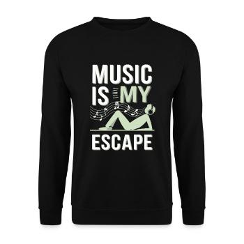 Chill Vibes Music Lover Laid-Back Relaxing Music - Unisex Sweatshirt - black - Front - Alina (178cm) & Michal (187cm)