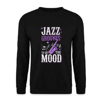 Smooth Jazz Vibes for Jazz Lovers and Enthusiasts - Unisex Pullover - Schwarz - Vorne - Alina (178cm) & Michal (187cm)
