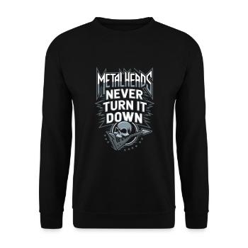 Metalhead's Ultimate Thrash Metal Playlist Vibes - Unisex Sweatshirt - black - Front - Alina (178cm) & Michal (187cm)