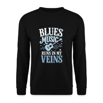 Soulful Tunes for Blues Lovers Embrace the Rhythms - Unisex Pullover - Schwarz - Vorne - Alina (178cm) & Michal (187cm)