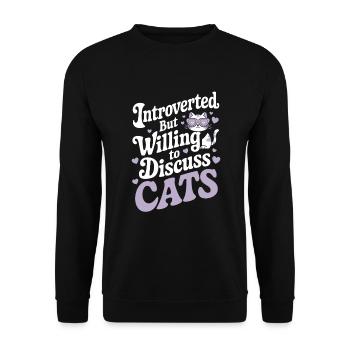 Emo Vibes and Emotional Punk Aesthetic for the - Unisex Pullover - Schwarz - Vorne - Alina (178cm) & Michal (187cm)
