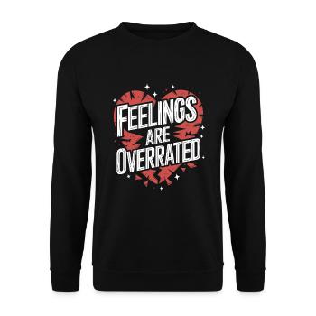 Emo Vibes and Emotional Punk Aesthetic for the - Unisex Pullover - Schwarz - Vorne - Alina (178cm) & Michal (187cm)
