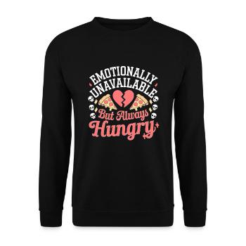 Emo Vibes and Emotional Punk Aesthetic for the - Unisex Pullover - Schwarz - Vorne - Alina (178cm) & Michal (187cm)